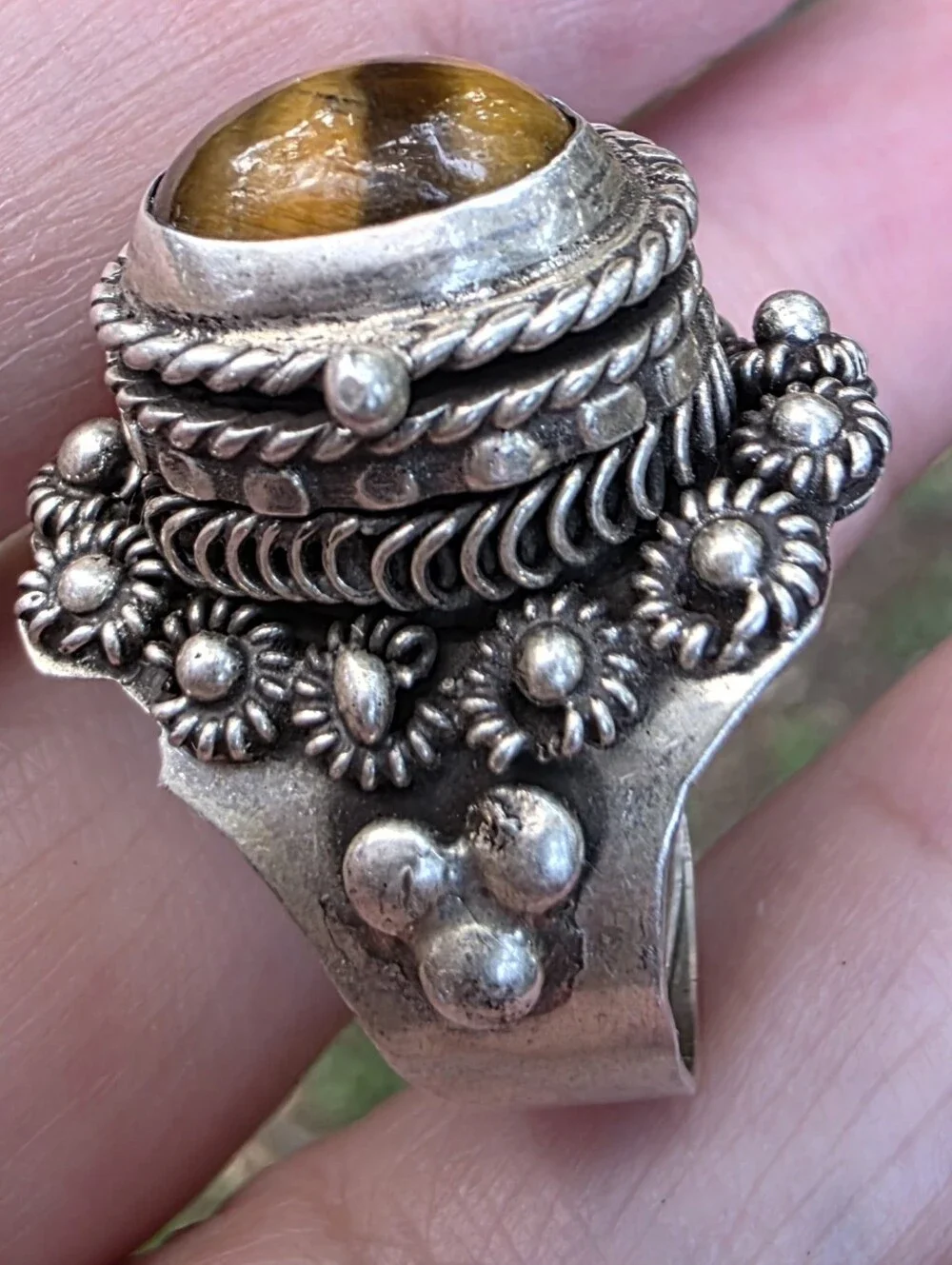 Vintage Taxco Unisex Sterling Silver Poison Pill Box Stash Ring